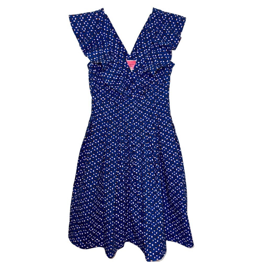 ♠️ Kate Spade Geo Dot Flounce Dress